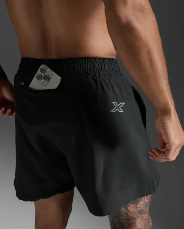 Fashion 2XU Aero 5 Inch Shorts Black/Silver Reflective