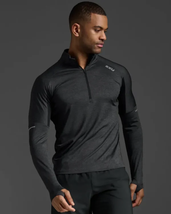 Outlet 2XU Aero 1/2 Zip Black/Silver Reflective