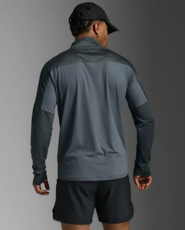 Outlet 2XU Aero 1/2 Zip Dark Sage/Black Reflective