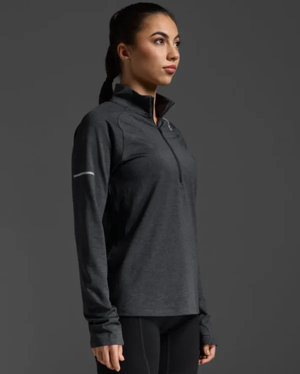 Clearance 2XU Aero 1/2 Zip Black/Silver Reflective