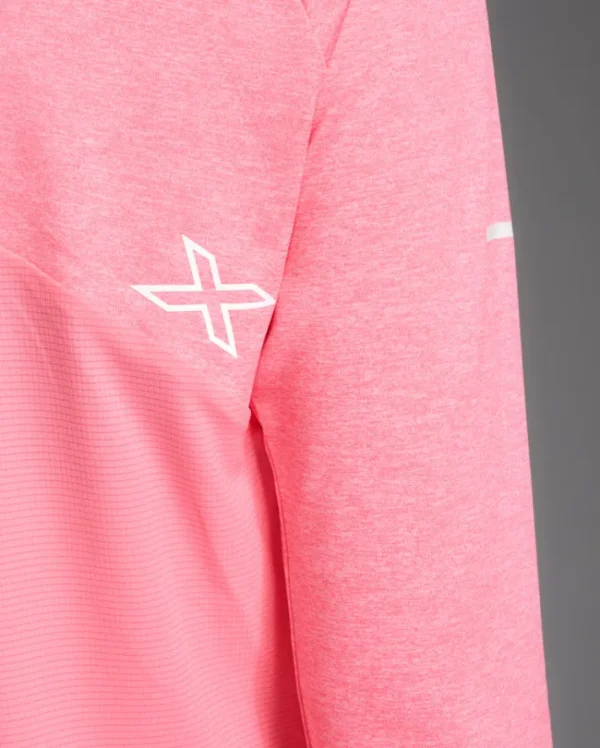 Best 2XU Aero 1/2 Zip Pink Glow/White Reflective