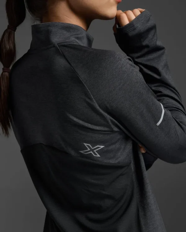 Clearance 2XU Aero 1/2 Zip Black/Silver Reflective