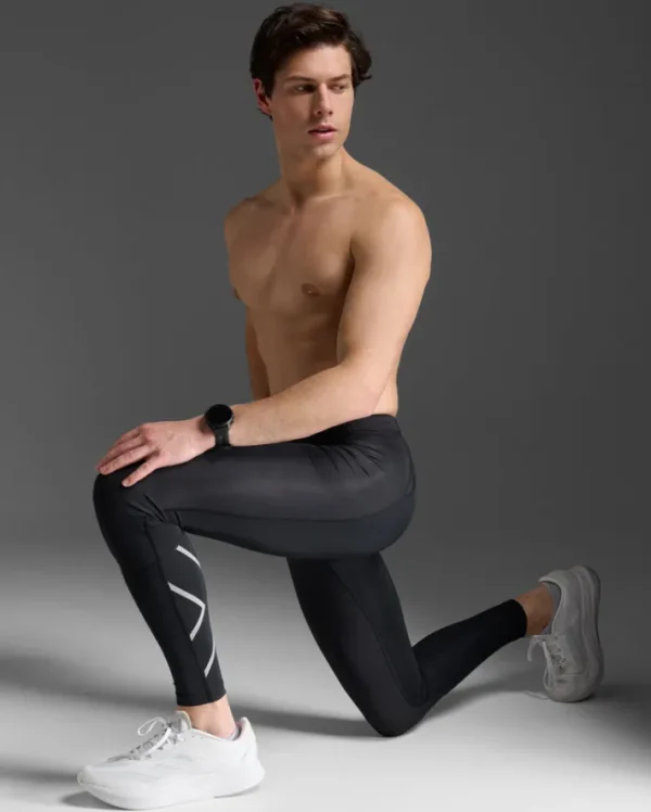 Best 2XU Aero Compression Tights Black/Silver Reflective