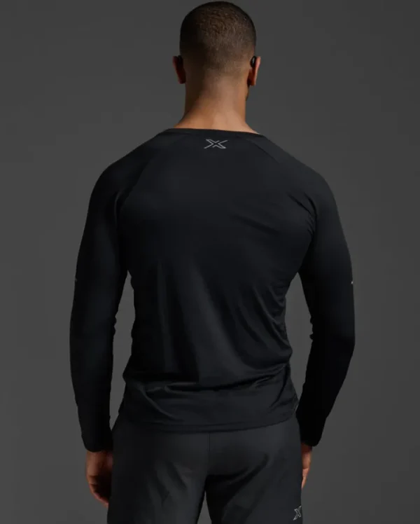 Clearance 2XU Aero Long Sleeve Black/Silver Reflective