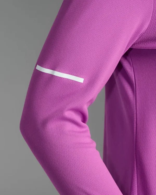 Outlet 2XU Aero Long Sleeve Hyper Violet/White Reflective