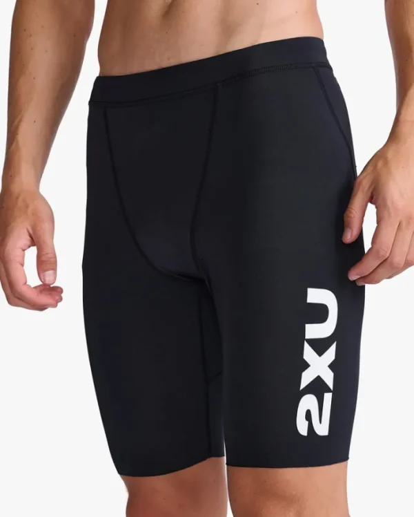 New 2XU Aero 9" Tri Shorts Black/White