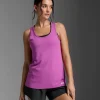 New 2XU Aero Singlet Hyper Violet/White Reflective