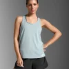 Online 2XU Aero Singlet Smoke Blue/White Reflective