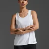 New 2XU Aero Singlet White/Silver Reflective