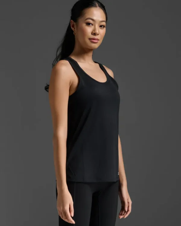 Hot 2XU Aero Singlet Black/Silver Reflective