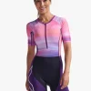 Outlet 2XU Aero Sleeved Trisuit Pastel Pink/Acai