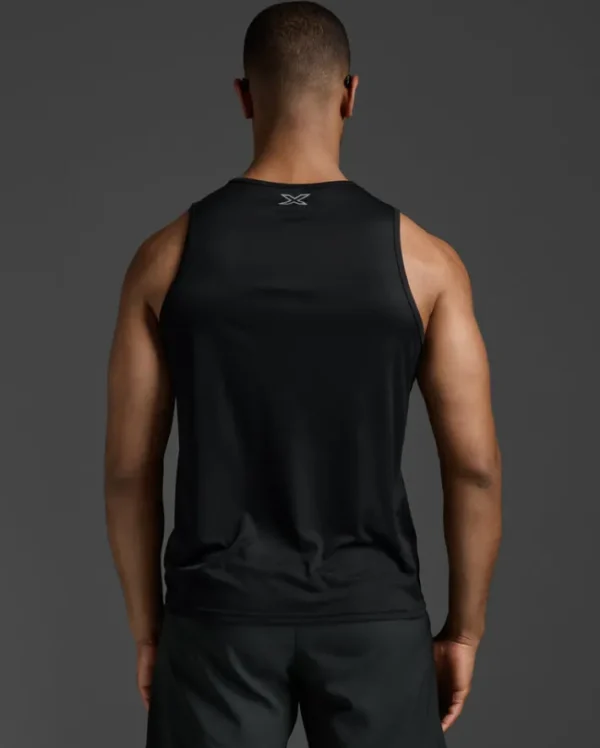 Sale 2XU Aero Tank Black/Silver Reflective