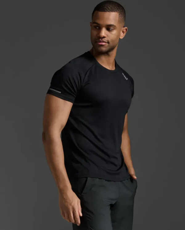 Best 2XU Aero Tee Black/Silver Reflective