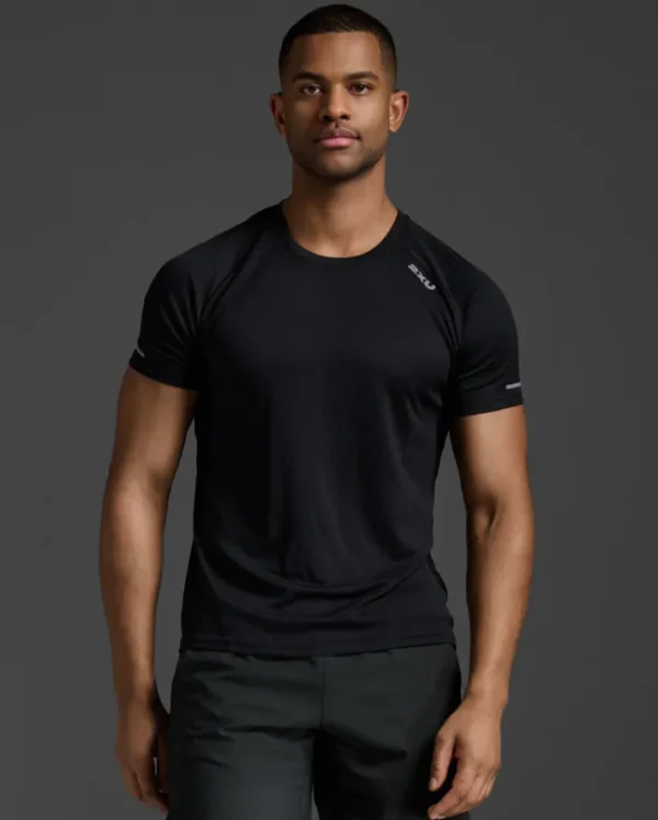 Best 2XU Aero Tee Black/Silver Reflective