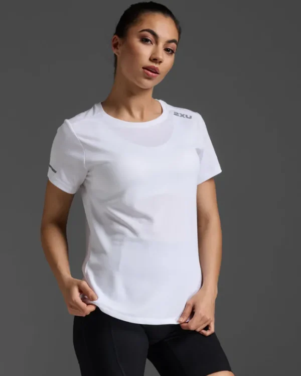 Best 2XU Aero Tee White/Silver Reflective