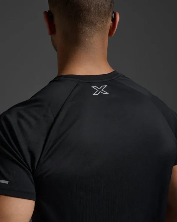 Best 2XU Aero Tee Black/Silver Reflective