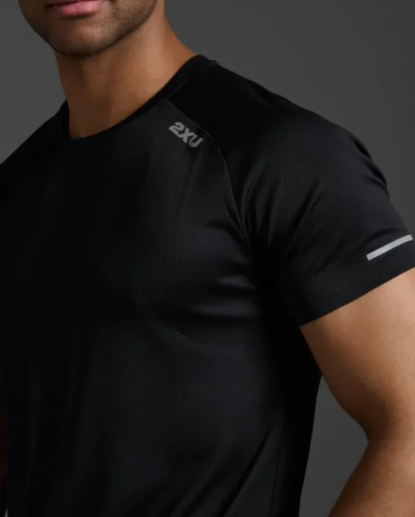 Best 2XU Aero Tee Black/Silver Reflective