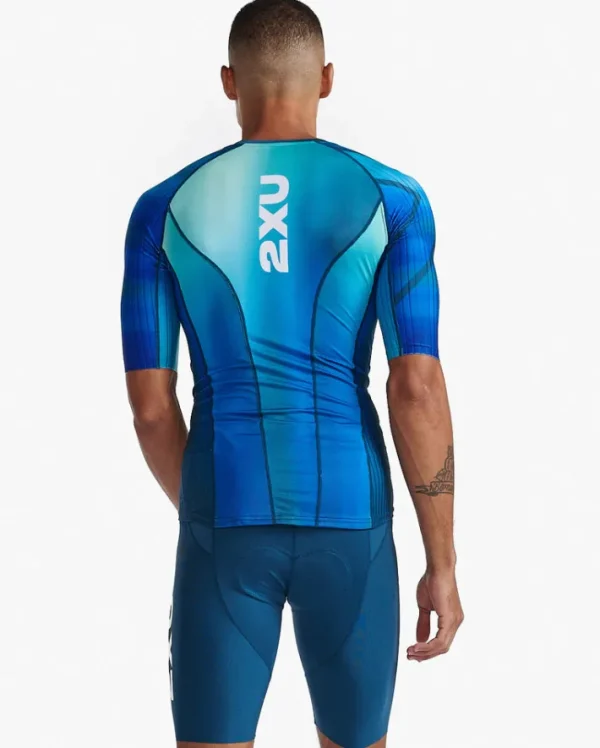 Discount 2XU Aero Tri Sleeved Top Spring Green/Majol