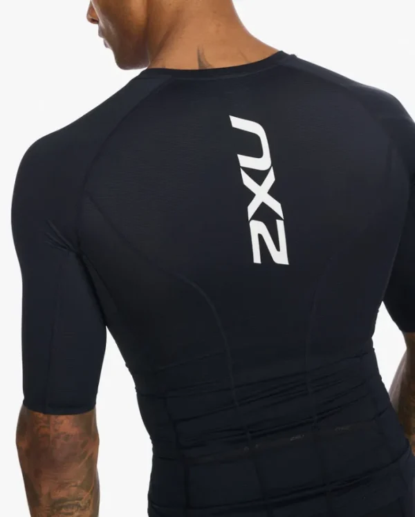 Outlet 2XU Aero Tri Sleeved Top Black/White