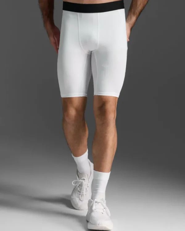 Fashion 2XU Base Layer Compression Shorts White/White