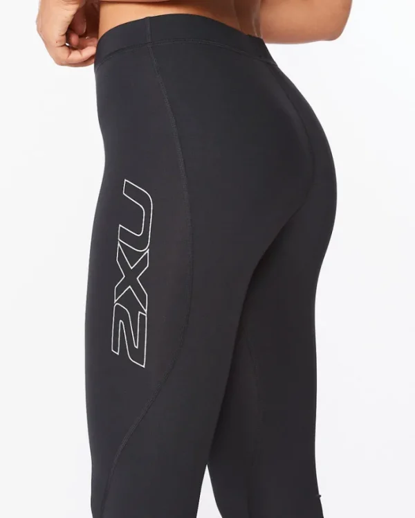 Online 2XU Core Compression 3/4 Tights Black/Silver