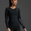 Fashion 2XU Core Compression Long Sleeve Black/Silver