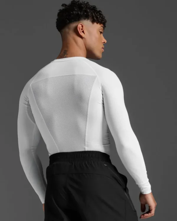 Sale 2XU Core Compression Long Sleeve White/No Logo