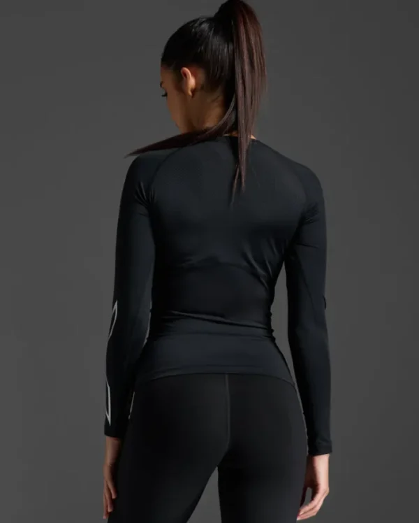 Fashion 2XU Core Compression Long Sleeve Black/Silver