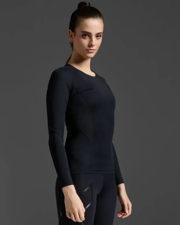 Online 2XU Core Compression Long Sleeve Black/No Logo