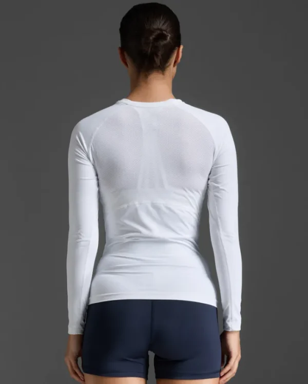 Sale 2XU Core Compression Long Sleeve White/No Logo