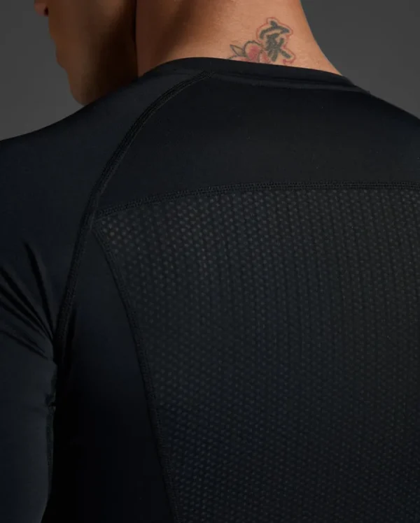 Clearance 2XU Core Compression Long Sleeve Black/Silver