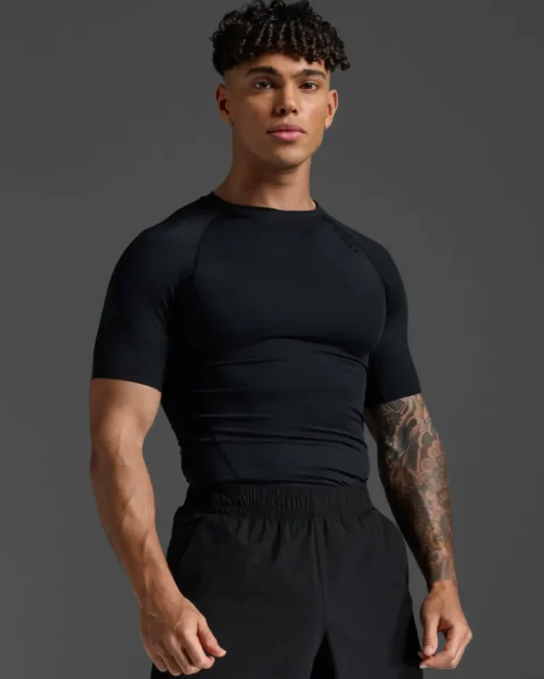 Clearance 2XU Core Compression Short Sleeve Black/No Logo