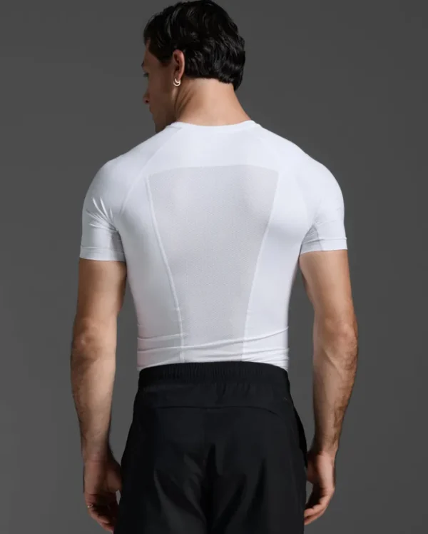 Outlet 2XU Core Compression Short Sleeve White/No Logo