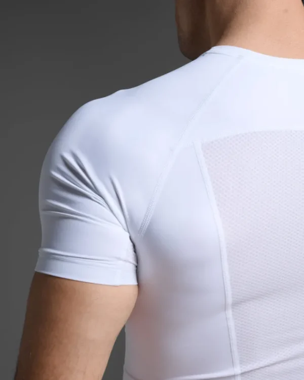 Outlet 2XU Core Compression Short Sleeve White/No Logo