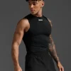 Clearance 2XU Core Compression Sleeveless Black/Silver