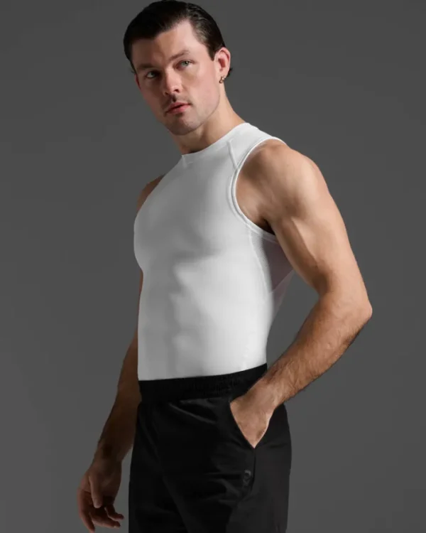 Hot 2XU Core Compression Sleeveless White/No Logo