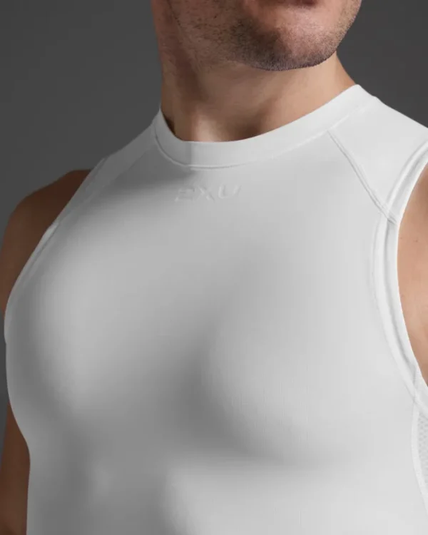 Hot 2XU Core Compression Sleeveless White/No Logo