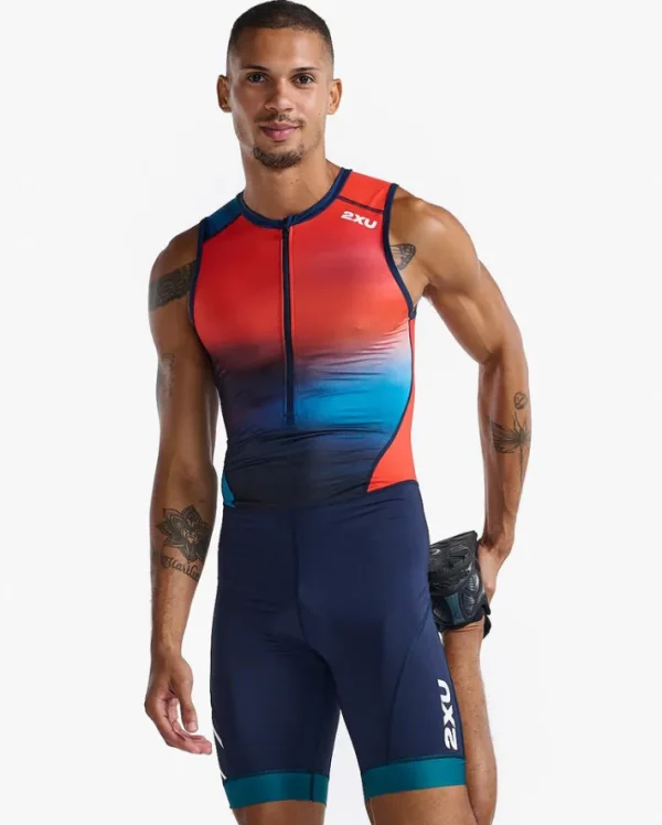 Hot 2XU Core Trisuit Poppy/Midnight