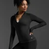 Online 2XU Flex 1/2 Zip Long Sleeve Black/Black