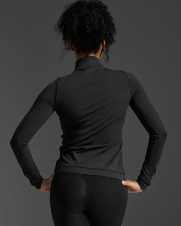 Online 2XU Flex 1/2 Zip Long Sleeve Black/Black