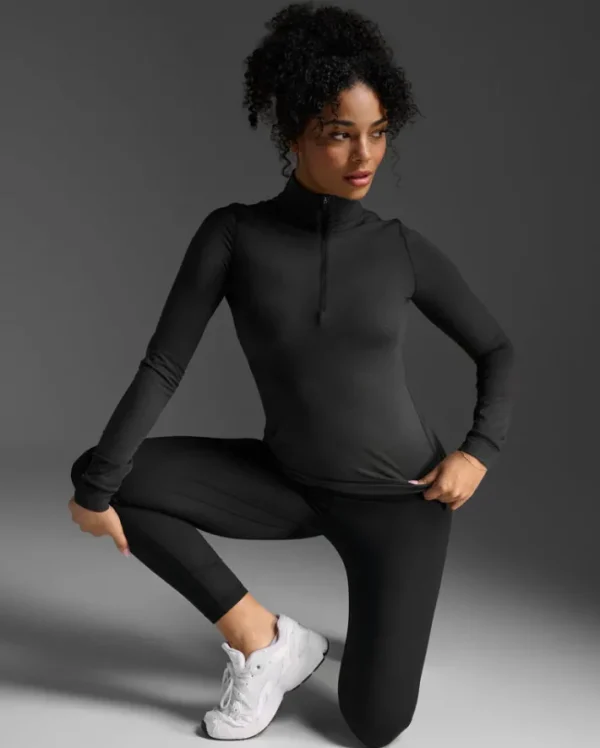 Online 2XU Flex 1/2 Zip Long Sleeve Black/Black