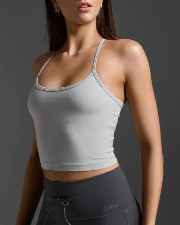 Fashion 2XU Flex Crop Tank Harbor Mist/Harbor Mist