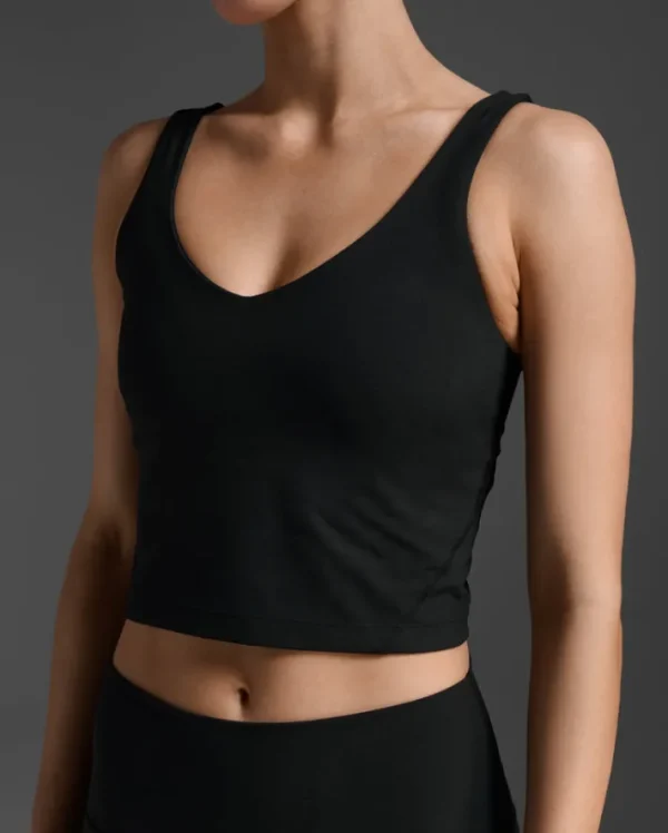 Outlet 2XU Fluid Longline Bra Black/Black