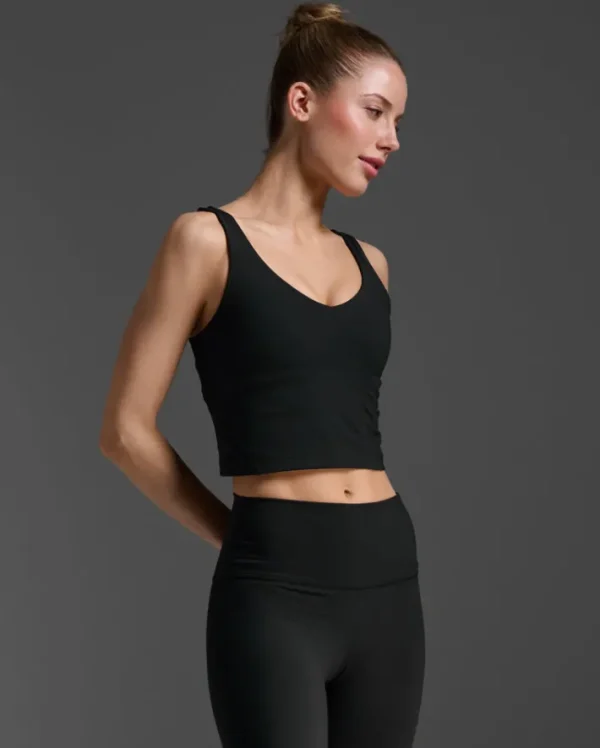 Outlet 2XU Fluid Longline Bra Black/Black