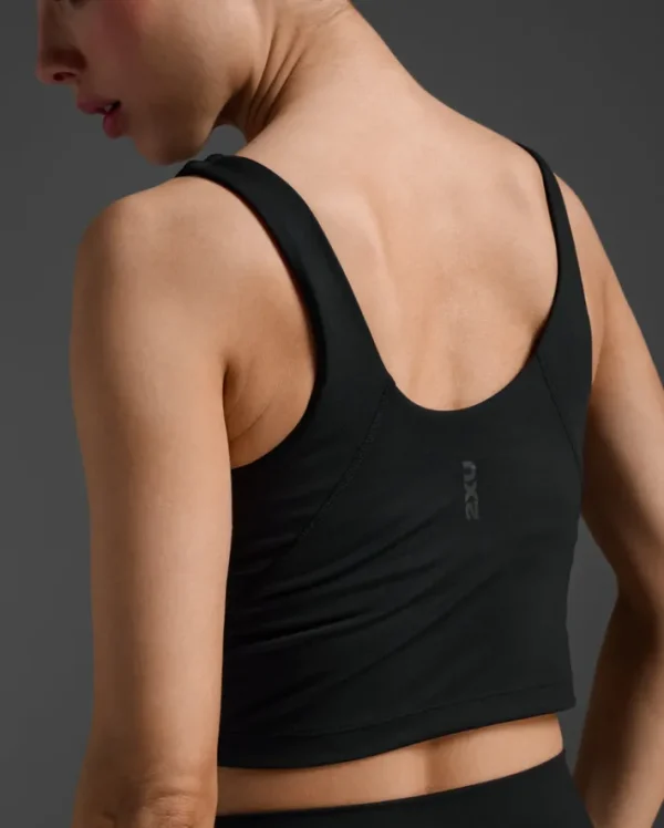 Outlet 2XU Fluid Longline Bra Black/Black