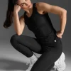 Hot 2XU Fluid Ribbed Tank Black/White