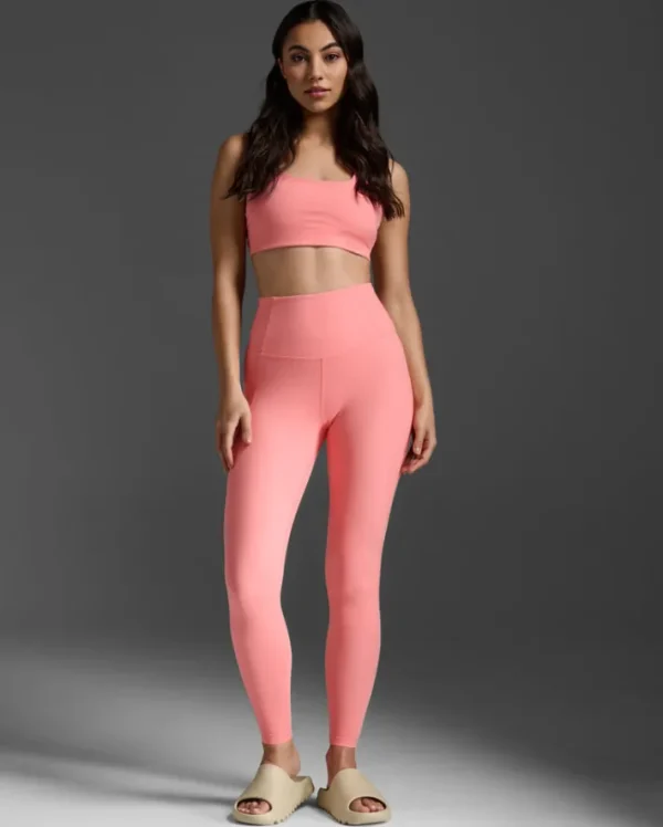 New 2XU Form Soft Touch Hi-Rise Compression Tights Pink Glow/Pink Glow