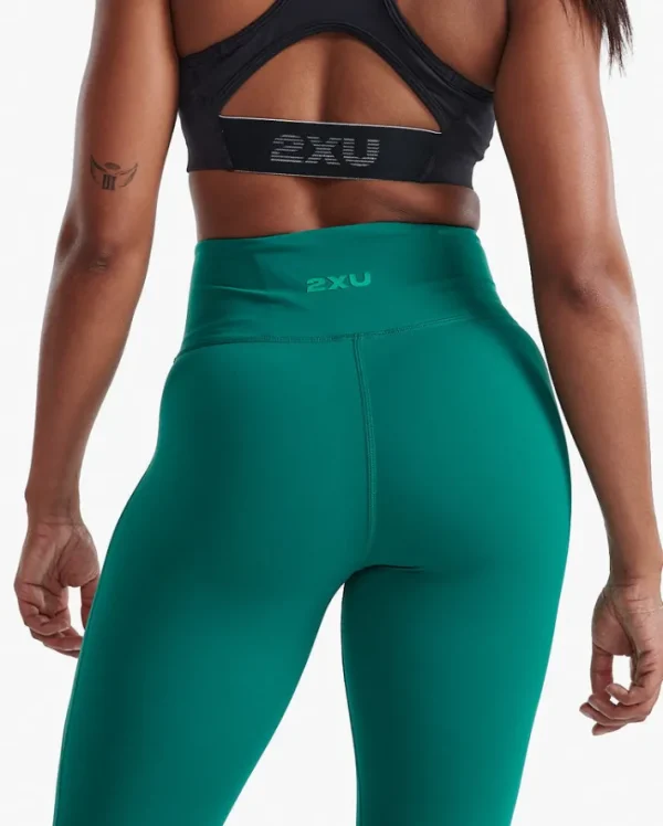 Best 2XU Form Soft Touch Hi-Rise Compression 3/4 Tights Forest Green/Forest Green