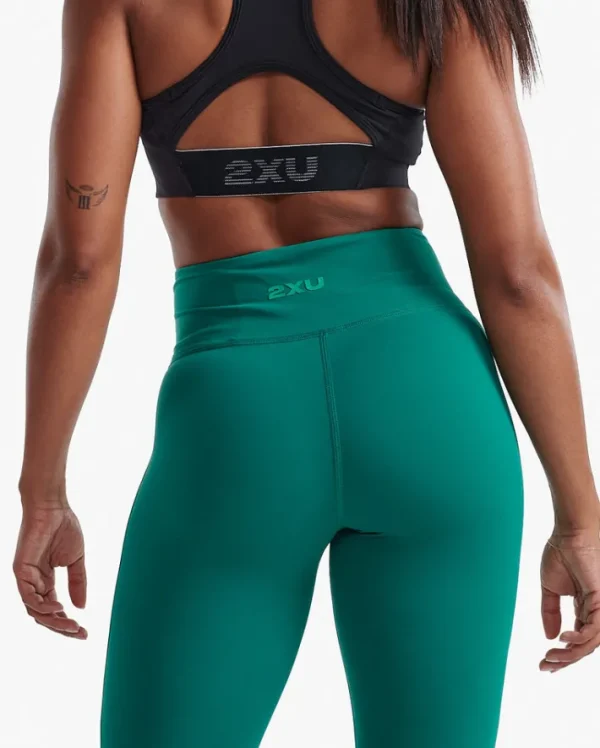 Hot 2XU Form Soft Touch Hi-Rise Compression 7/8 Tights Forest Green/Forest Green