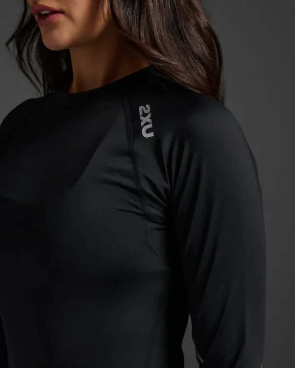 Outlet 2XU Ignition Compression Long Sleeve Black/Silver